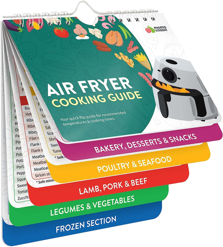 Air Fryer Cheat Sheet Magnets Cooking Guide Booklet | Bowlift