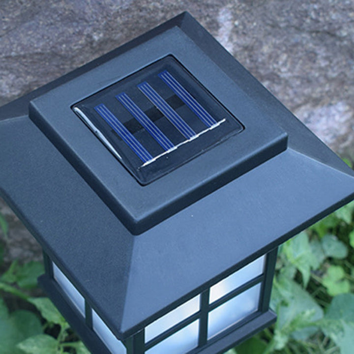 Traditional European Waterproof Solar ABS PC Plastic Rectangular LED Landscape Lighting For Garden | Bowlift