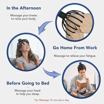 BowLift | Electric Octopus Head Massager - Relaxing Scalp & Stress Relief Device