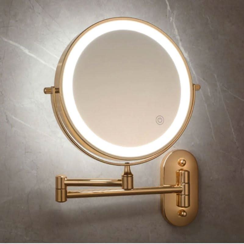 BowLift | Gold Rechargeable LED Makeup Magnifying Mirror
