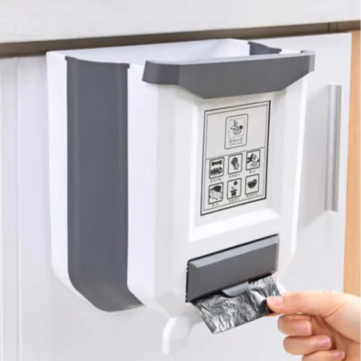 Foldable kitchen trash can for countertop | Bowlift