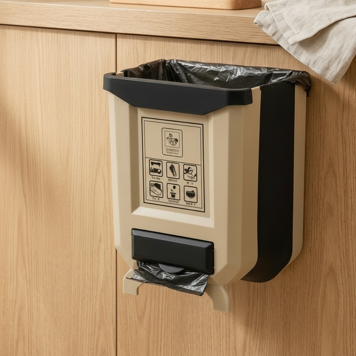 Foldable kitchen trash can for countertop | Bowlift