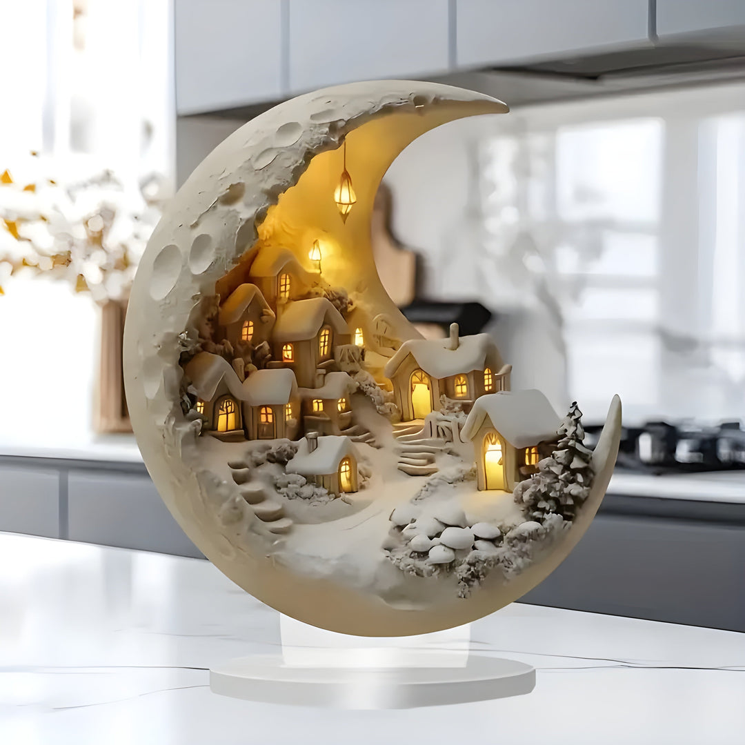MoonlitHaven - Enlightened Moon City for elegant decor Bowlift