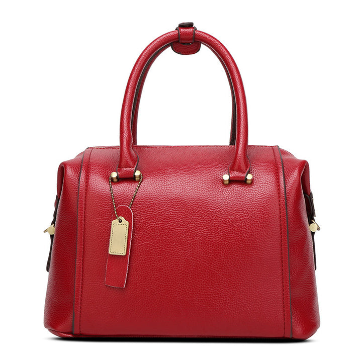 Structured Faux Leather Handbag