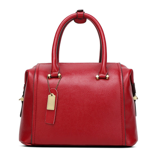 Structured Faux Leather Handbag
