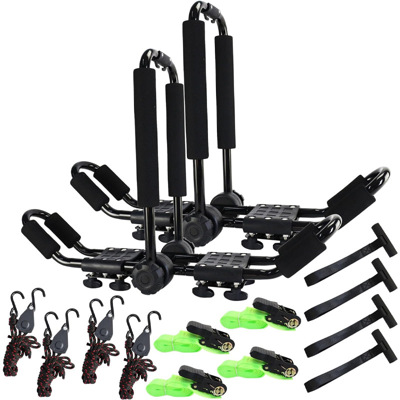 BowLift | Kayak Roof Rack 1 Pair J-Bar 2 Kayaks Roof Rack Mounting On SUV Car and Truck Crossbars