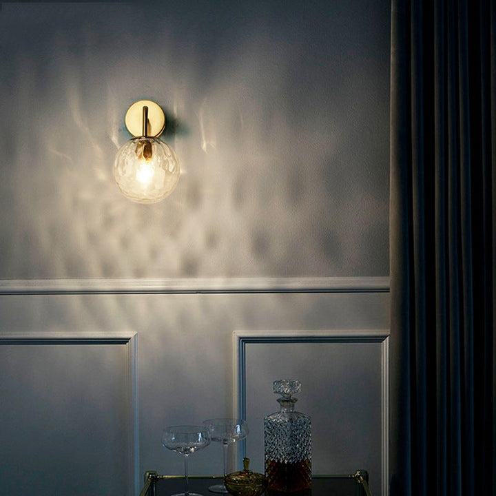 BowLift | Wall Light Modern Glass Globe Sconce Gold Finish