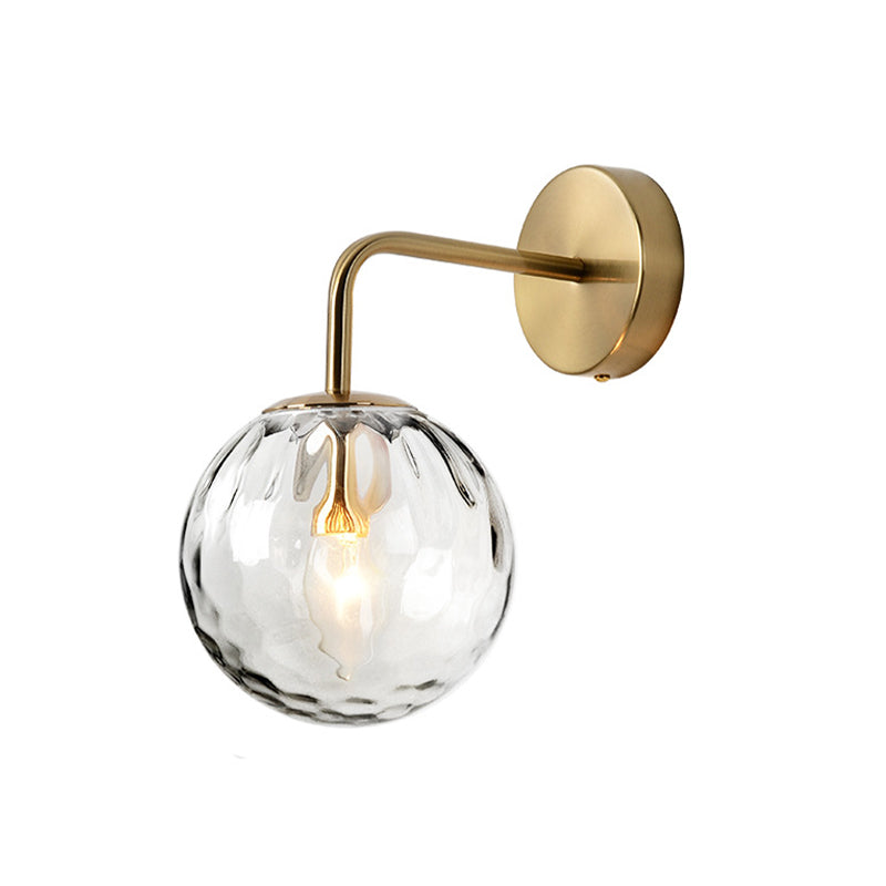 BowLift | Wall Light Modern Glass Globe Sconce Gold Finish