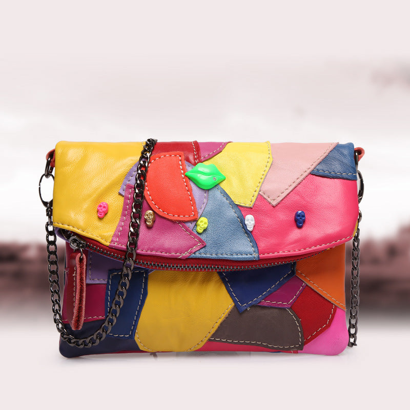 Artistic Patchwork Crossbody Clutch