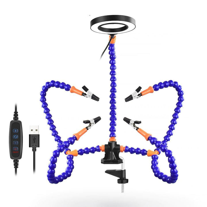 BowLift | Table Clamp Magnifying Light with Holders for Cell/Cam