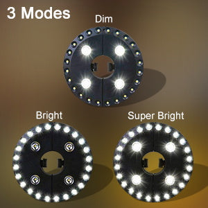 BowLift | 28 LED patio umbrella light – 3 brightness modes for garden, camping & outdoor lighting