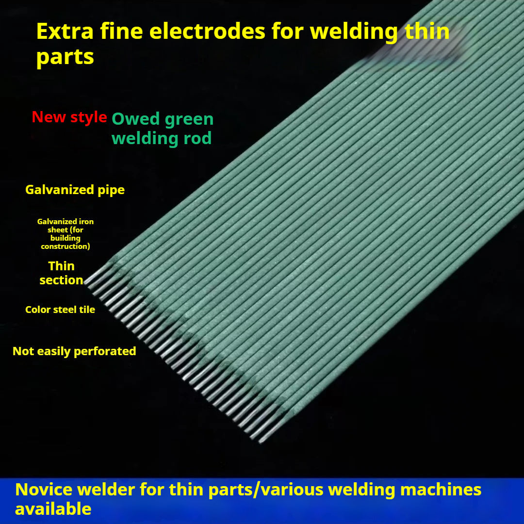 BowLift | Extra-Fine Green Welding Rod – Thin-Gauge Electrode for Galvanized & Mild Steel