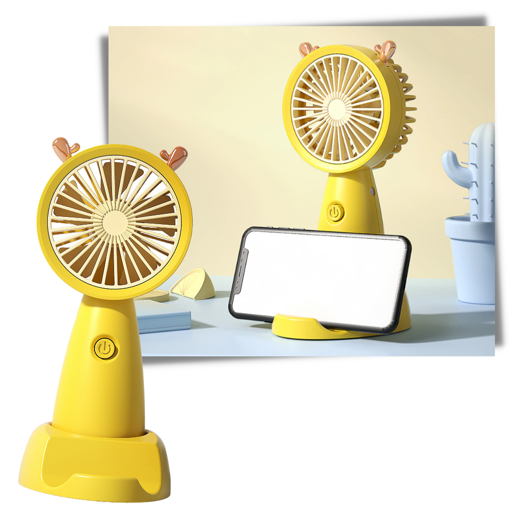 Mini USB Fan With Phone Holder | Bowlift