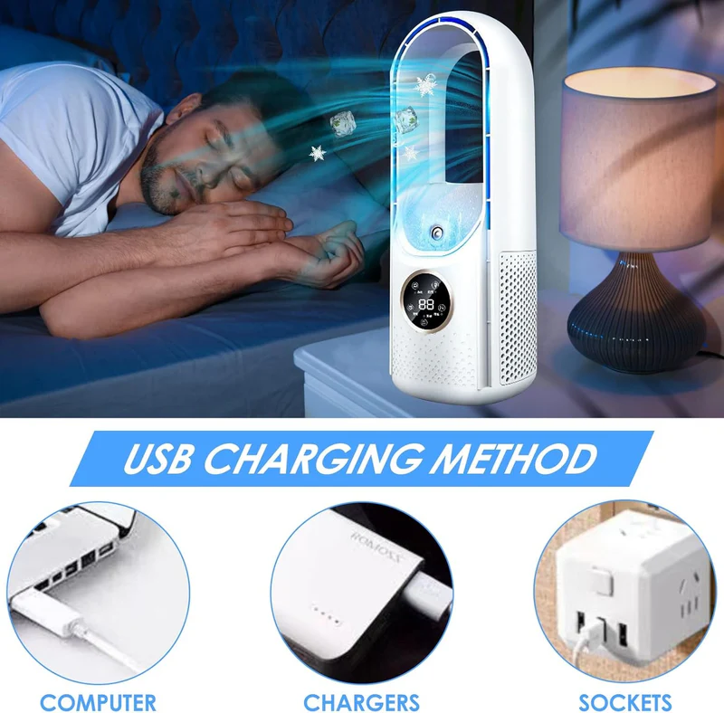 BowLift | 2025 Blade-Free Silent Portable Air Conditioner for Home and Office