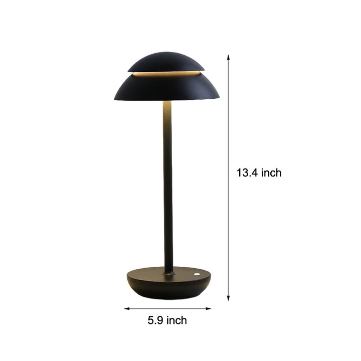 BowLift | Aurelia Noire - Rechargeable Wireless Table Lamp with Built-in LED Lighting and Battery