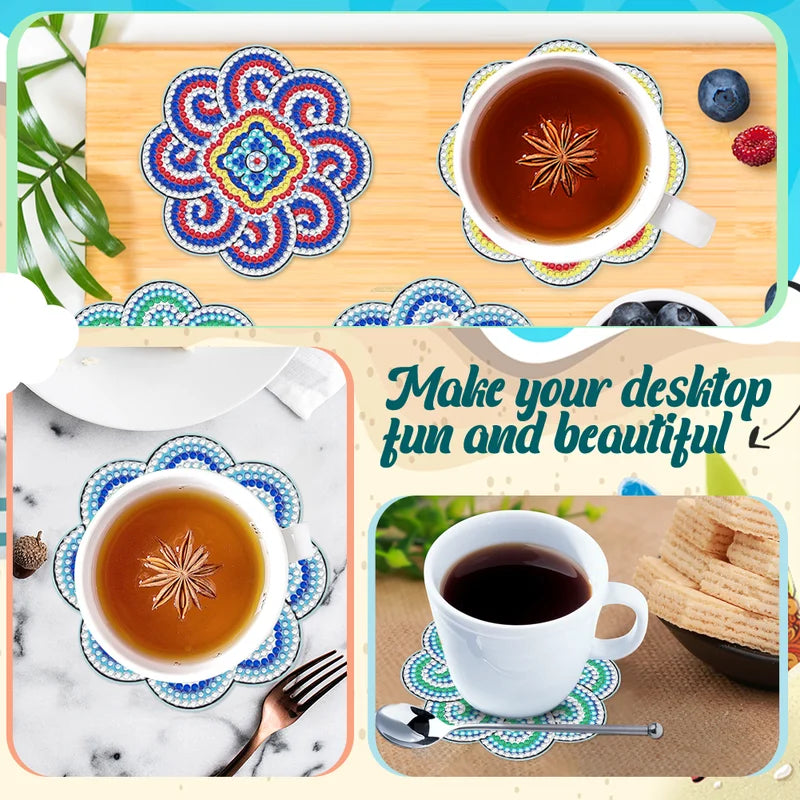 BowLift | Diamond Crafts Coaster Diamond Painting Coaster (Mandala)