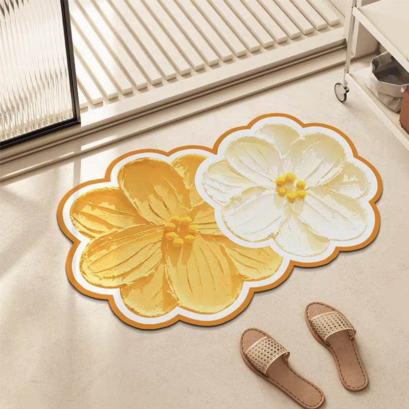 Floral Bathroom Floor Mat | Bowlift