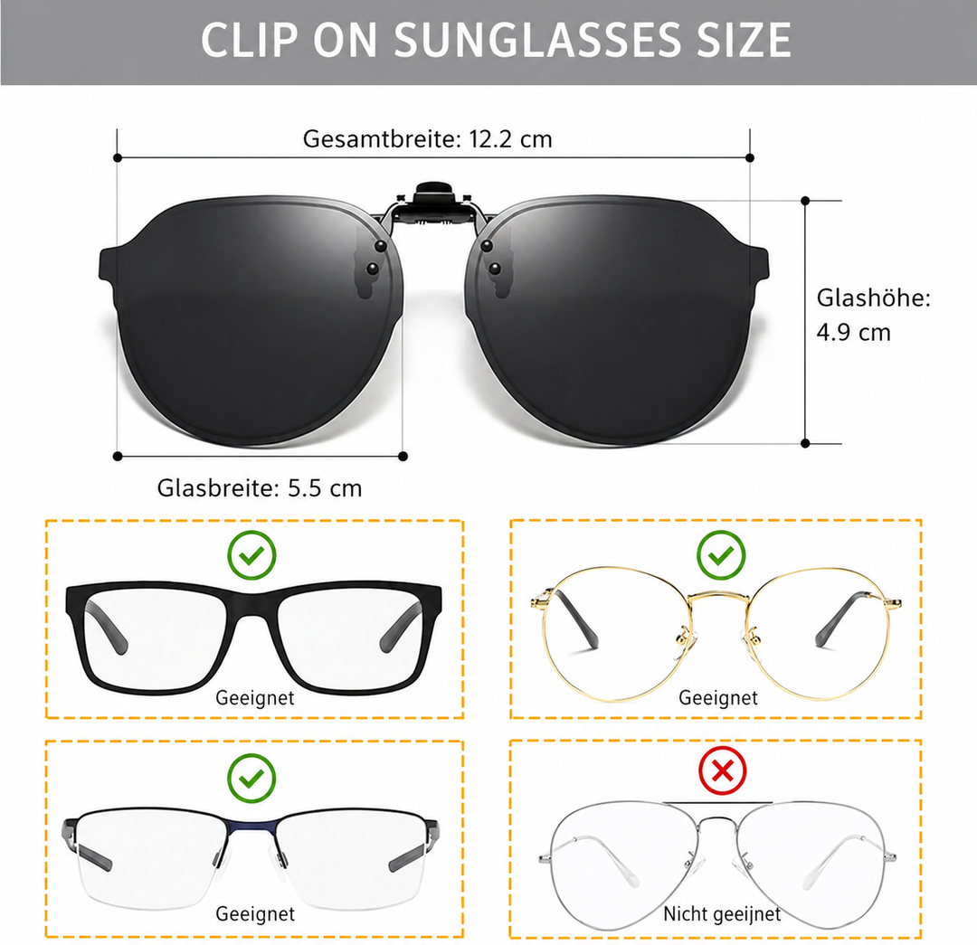 Polarized Clip-On Sunglasses | Bowlift