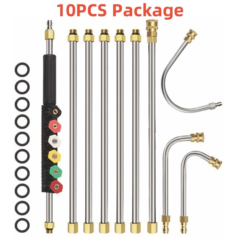 BowLift | 4000 PSI Telescoping High Pressure Washer Wand Set for Gutter & Roof Drainage & Walls Cleaning