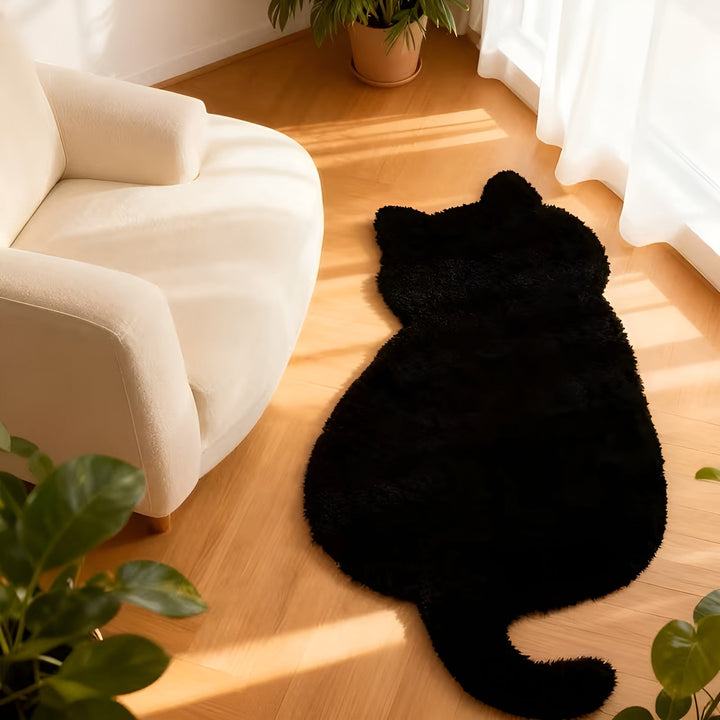 Smaller rug in cat shape – Soft and cozy | Perfect for sofa, shelf or dresser | Bowlift