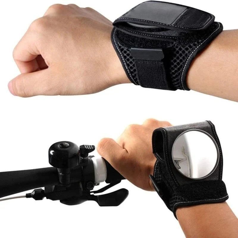 BowLift | Cycling Wrist Rearview Mirror | Wide-Angle Safety Accessory | Adjustable & Lightweight