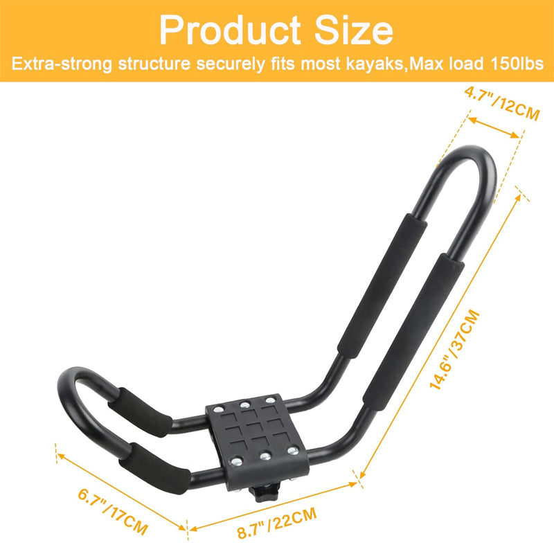 BowLift | Kayak Roof Rack 4 Pieces J-Bar Carrier Holder Car Top Mount Rack for Canoe SUV Cars Truck Surf Ski