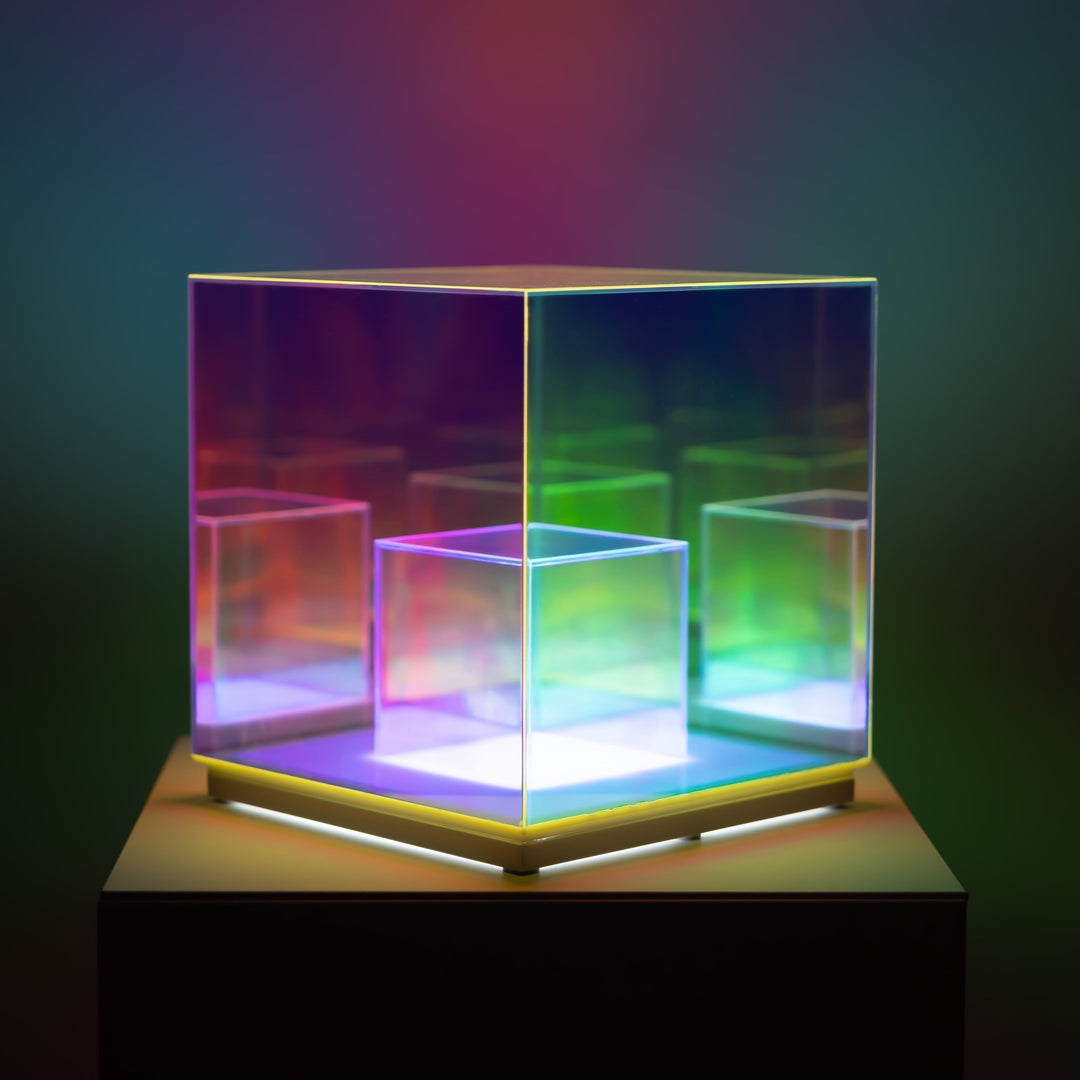 BowLift | Concentric Cube Table Lamp, Modern Lighting