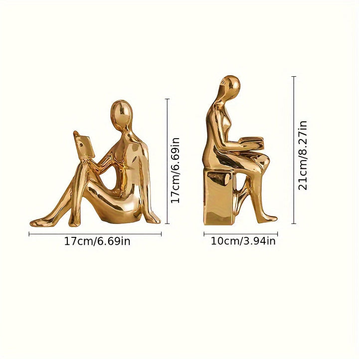 LuxeCeramic - Abstract Ceramic Bookends for Elegant Interiors Bowlift