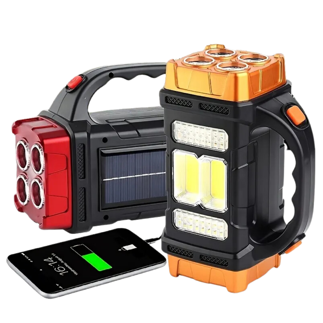 BowLift | PowerBeam 4-in-1 Emergency Flashlight – Powerbank & Solar Energy for Survival in the Outdoors