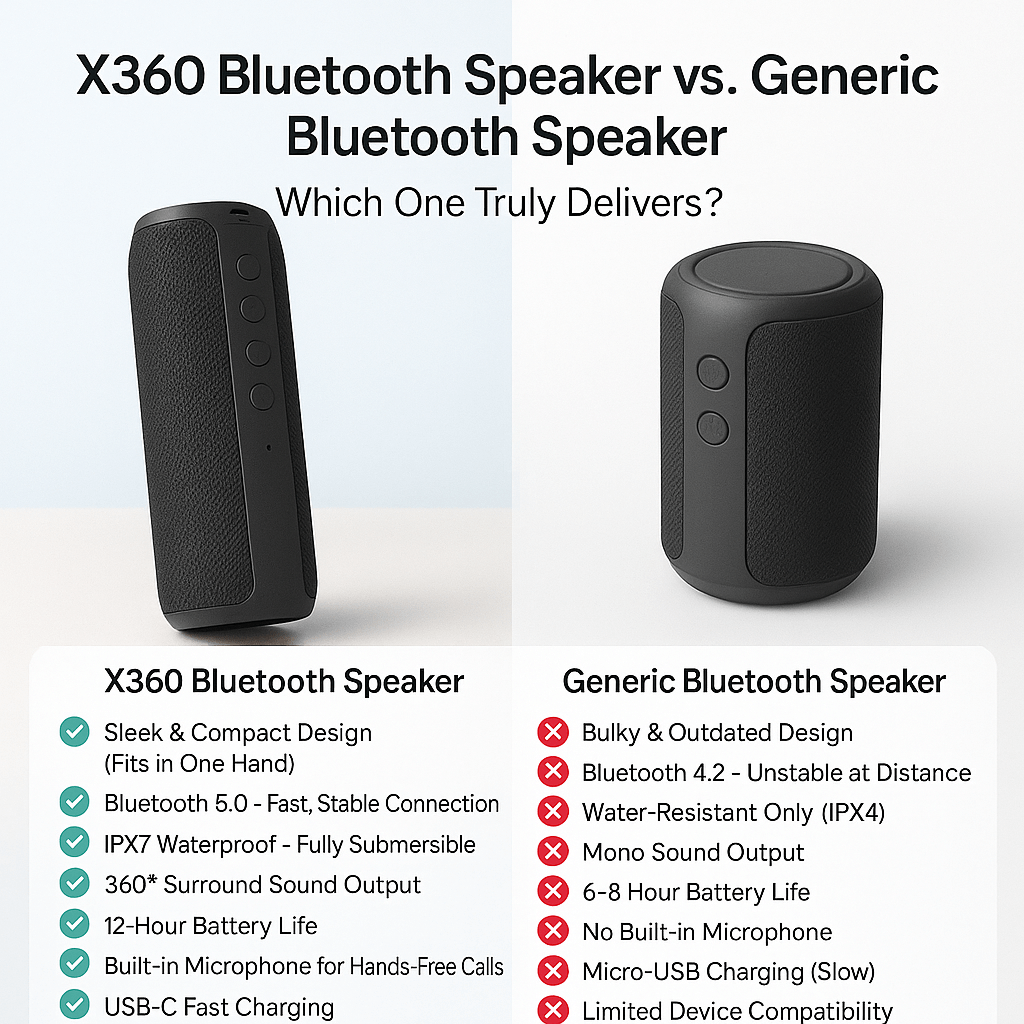 BowLift | Best Waterproof Bluetooth Wireless Speaker x360 Compact Small