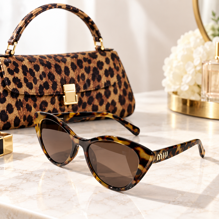 Retro Cat-Eye Polarized UV Protection Thick Acetate Frame Sunglasses Bowlift