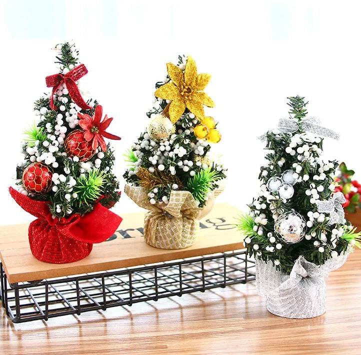 BowLift | Christmas Ornaments Tree 20cm Mini Christmas Decoration Tree Christmas Day Mall Decoration Desktop Ornaments Small Tree