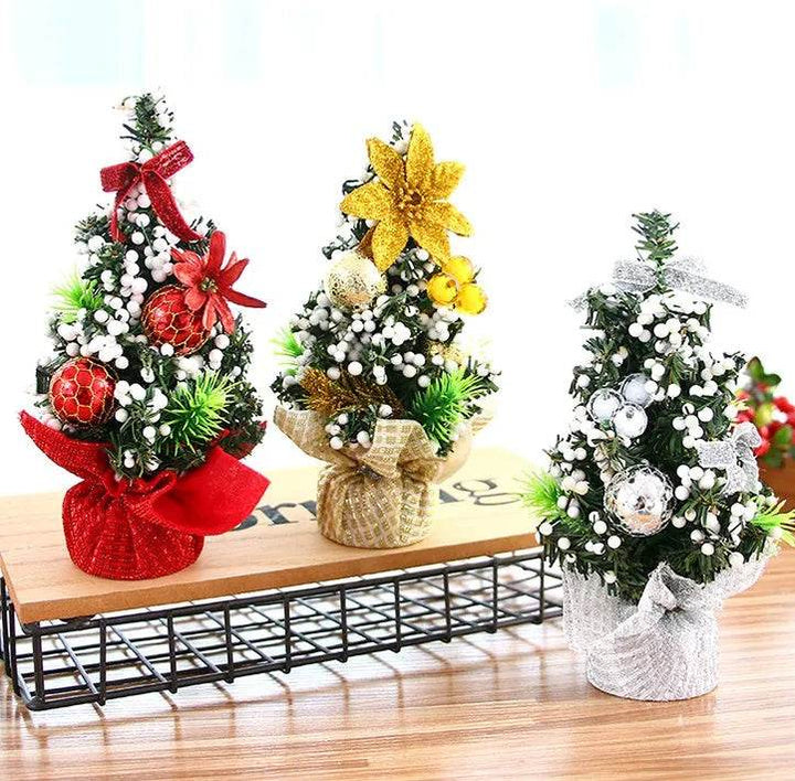 BowLift | Christmas Ornaments Tree 20cm Mini Christmas Decoration Tree Christmas Day Mall Decoration Desktop Ornaments Small Tree