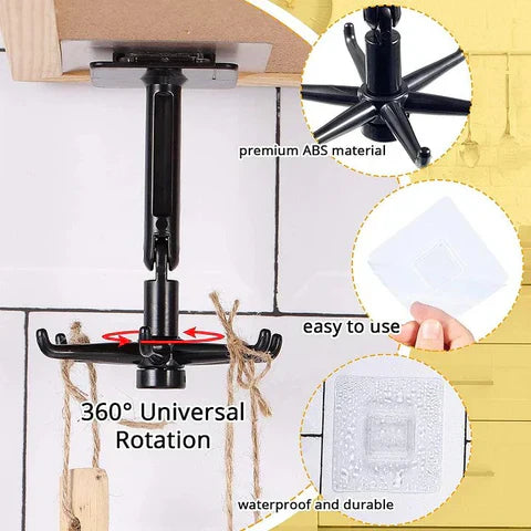 BowLift | 360° Rotating Self-Adhesive Utility Hook