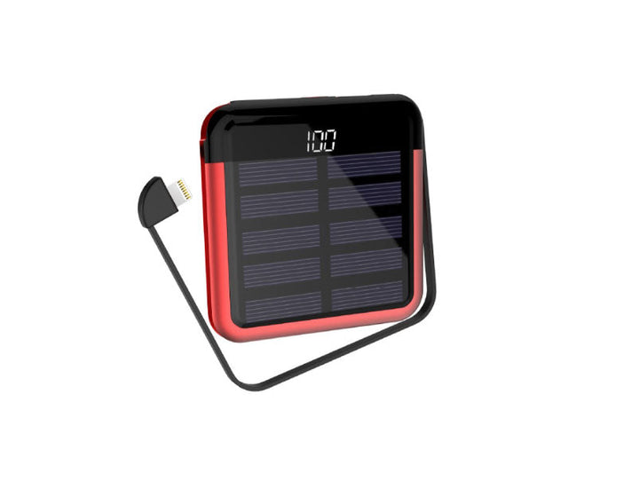 BowLift | Tinier & Thinner Solar Power Bank with 3-in-1 Concealable Cable