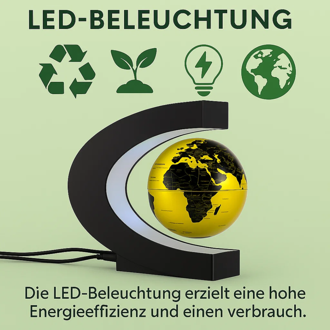 BowLift | AstroGlobe LED World Globe – Floating Globe Lamp with Magnetic Suspension