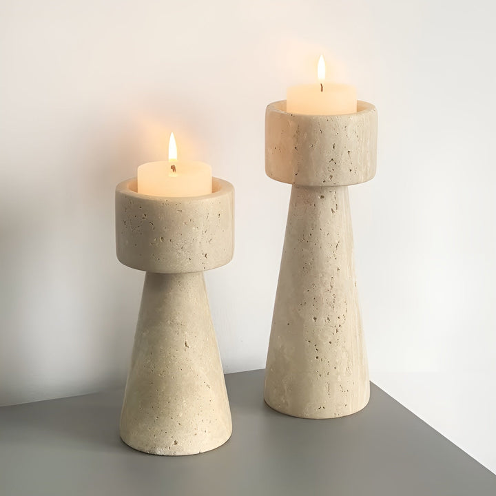 MarBowlifte candle holder made of natural stone – Elegant & Decorative | Polished for taBowlifte, wedding and living space | Bowlift