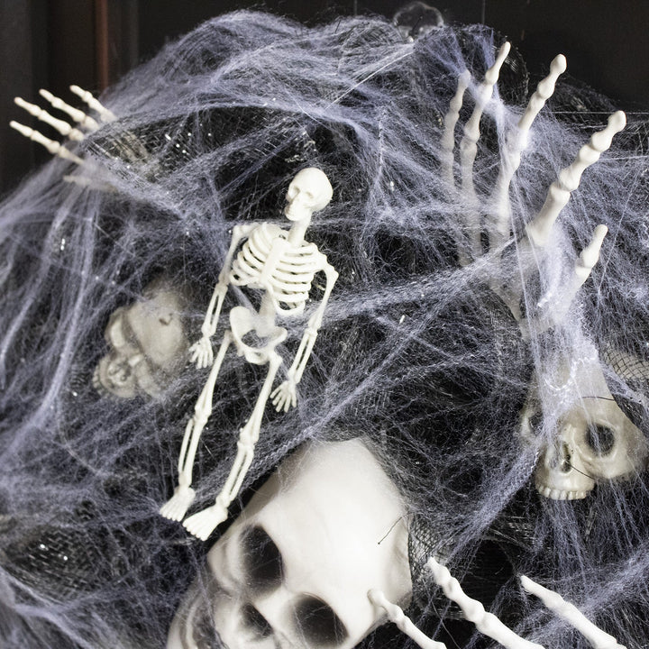 BowLift | Halloween Wreath – Mesh Skull Garland for Door and Wall Decoration