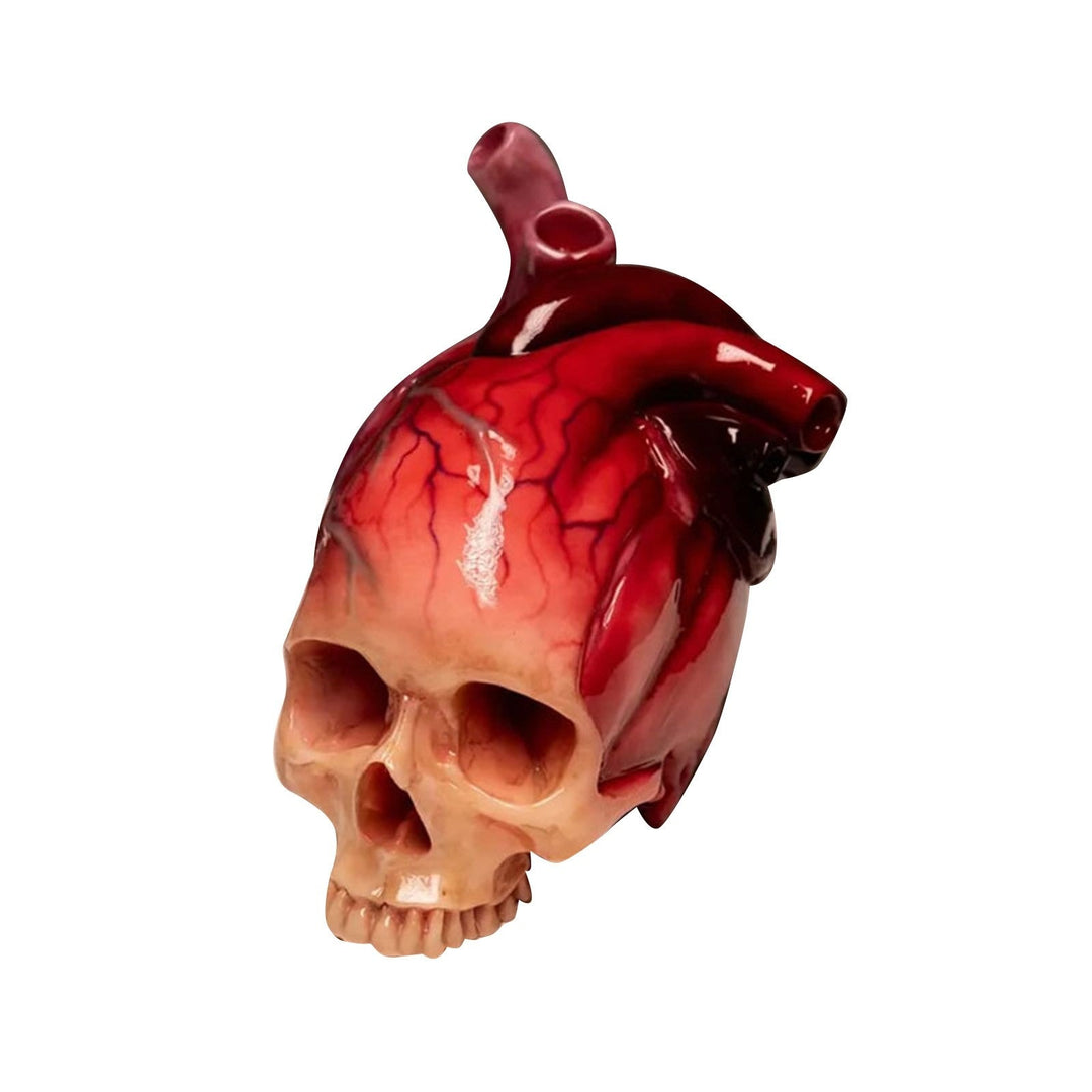BowLift | SpookyHeart Realistic Halloween Heart-Shaped Skull Sculpture
