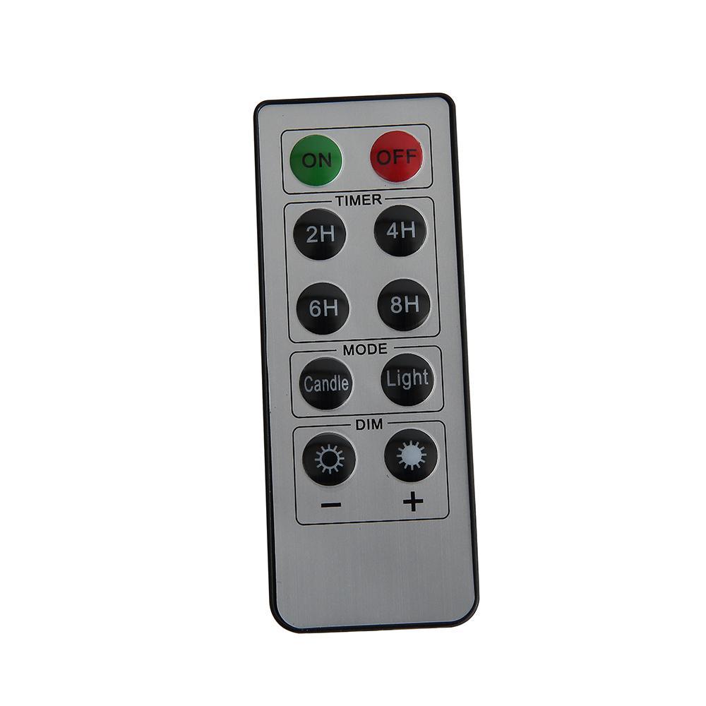 LED Candle in Glass with Moving Flame and Remote Control - Gold - 3 Pieces | Bowlift