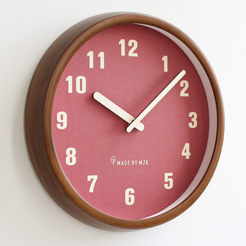 BowLift | Natural Wooden Round Silent Wall Clock Deco Clock