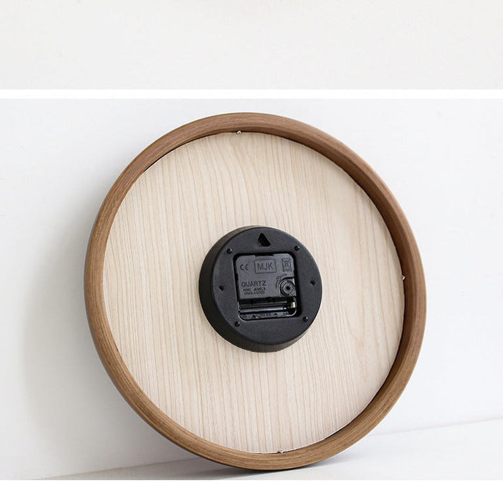 BowLift | Natural Wooden Round Silent Wall Clock Deco Clock