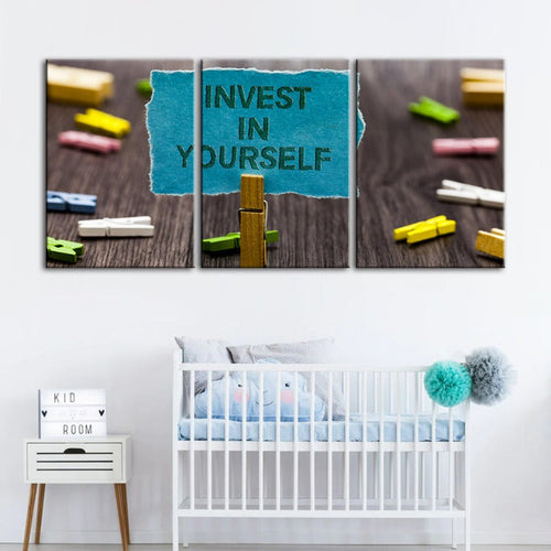 Invest In Yourself-Canvas Wall Art Painting 3 Pieces | Bowlift