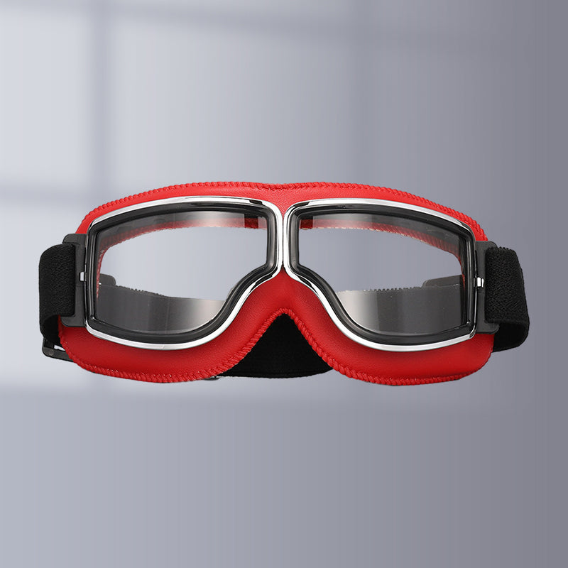 BowLift | RoadRider | Vintage Motorcycle Goggles with Interchangeable Lenses and Comfort Padding