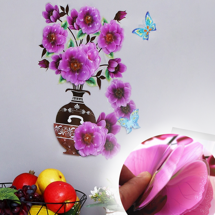 DIY Plant Vase 3D Stereo Stickers Self-Adhesive | Bowlift