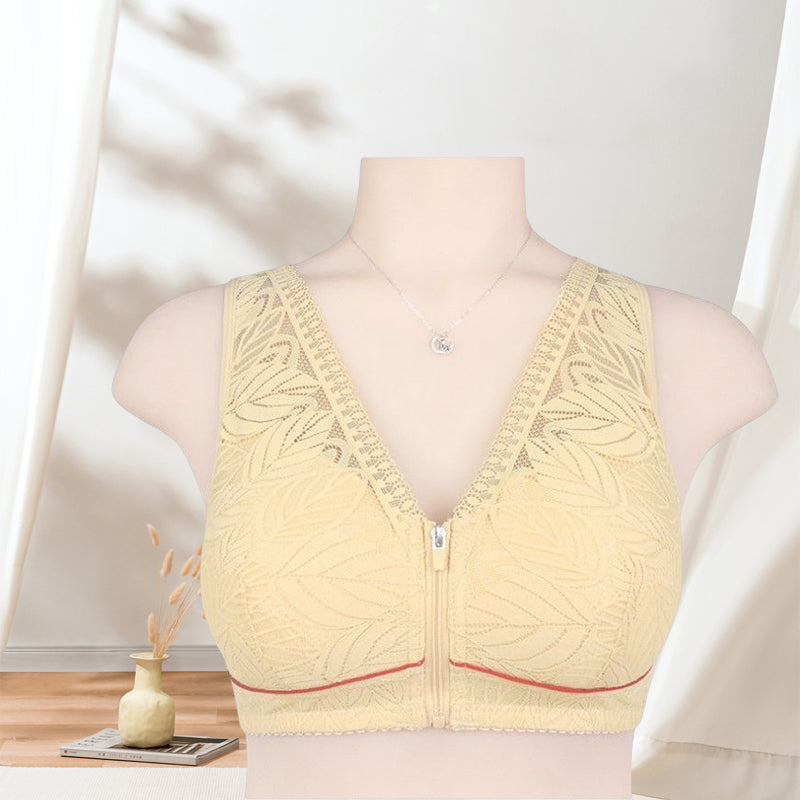 BowLift | Solid Color Lace Lingerie with Front Zipper