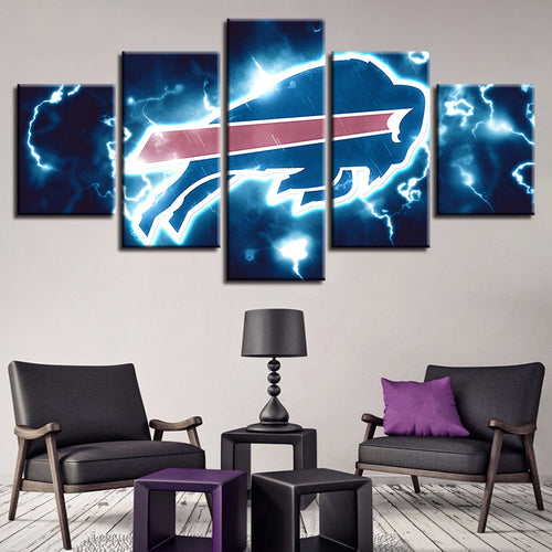 Rampaging Buffalo Bills 5 Piece - Canvas Wall Art Painting | Bowlift