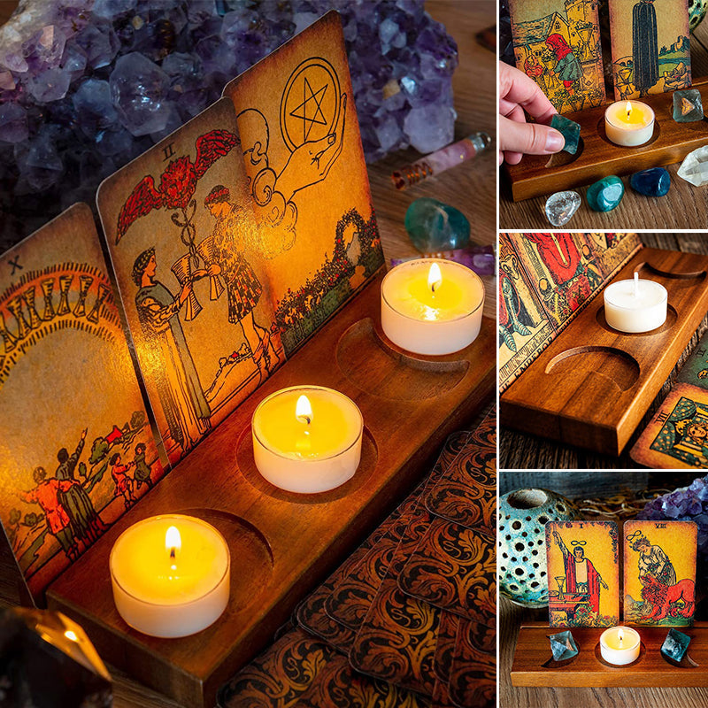 Tarot Wooden Candlestick Ornament | Bowlift