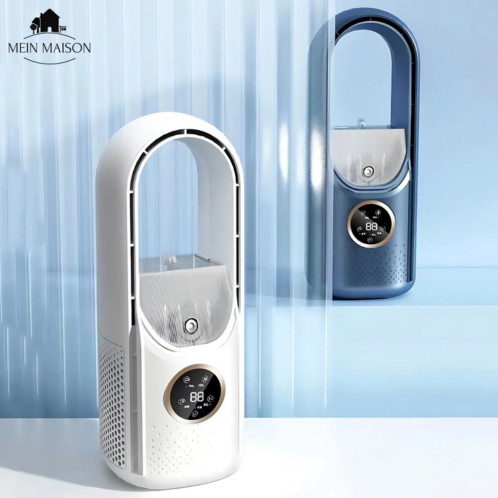 BowLift | Airevo Air Cooler | Bladeless USB Fan | 6 Levels | Quiet & With Timer | Air Humidification