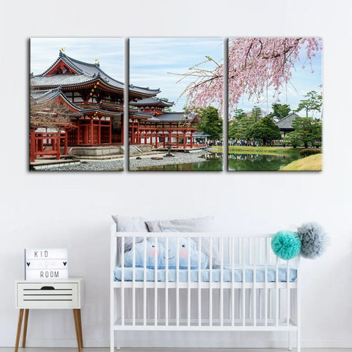 Gorgeous Cherry Blossom-Canvas Wall Art Painting 3 Pieces | Bowlift